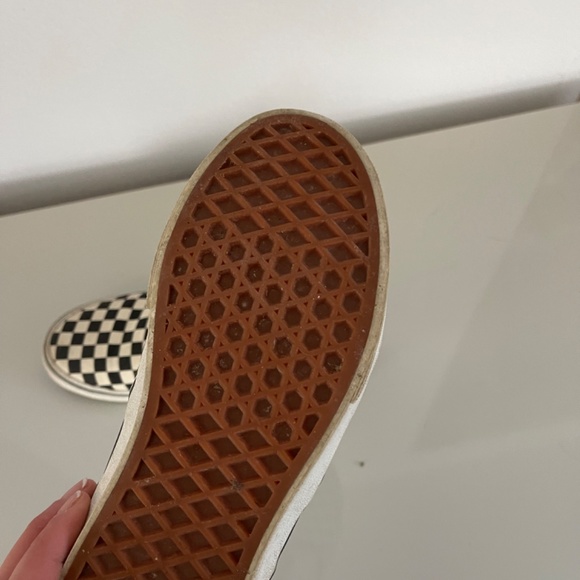Vans, size 5.5 checkered black and white slip ons - Picture 4 of 4
